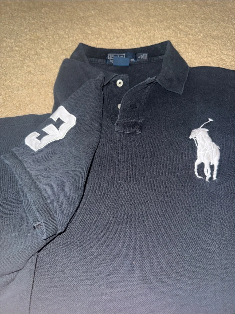 Authentic Ralph Lauren polo shirts L navy, / royal blue  large pony monogram
